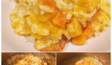 Butternut squash and chorizo risotto using Instant Pot