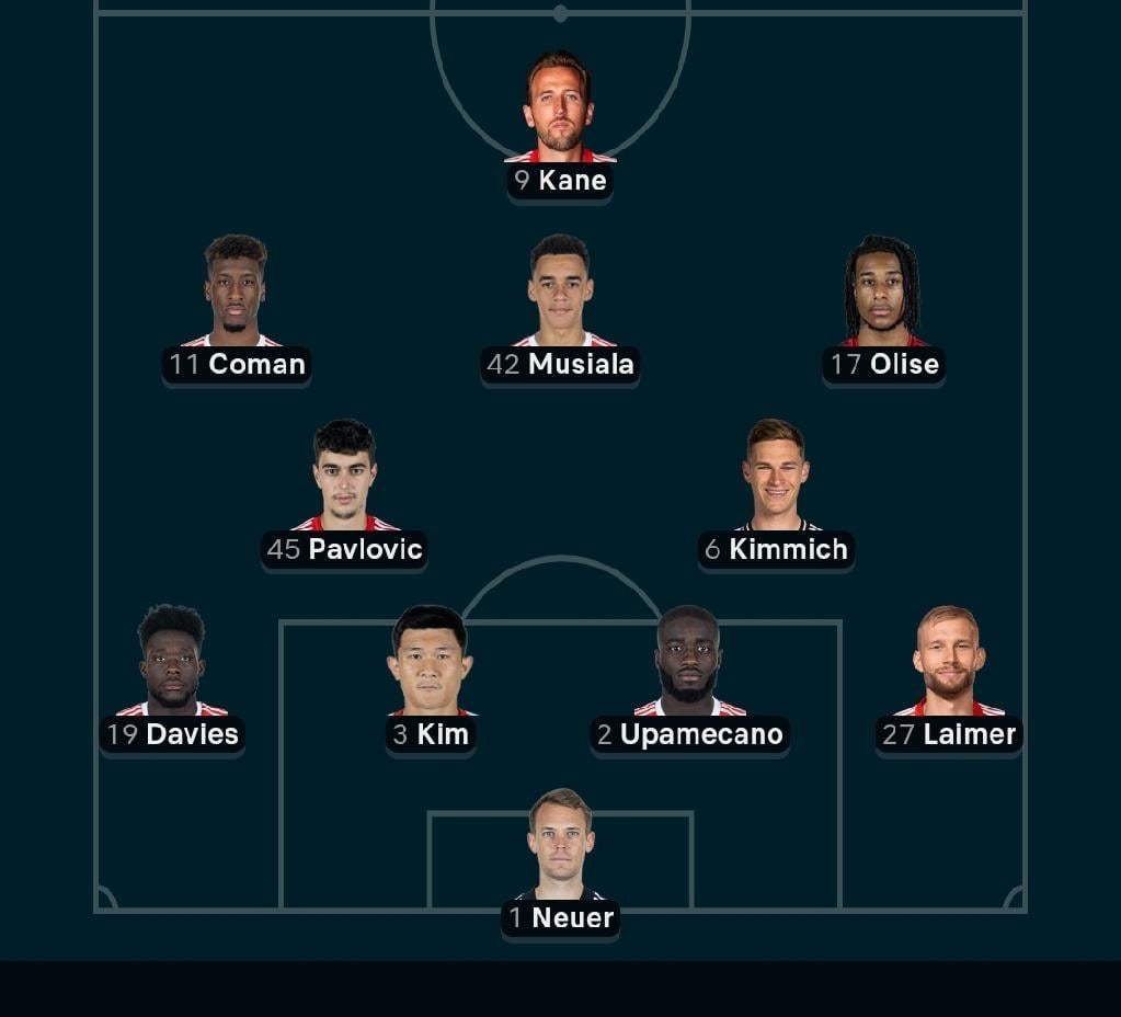 Today would have been a good day to start Kimmich at RB, Mueller for Musiala and Pav for Palh. Vets vs Bremer, where Bayern lost last season @home to them. Laimer in that position, i disagree. Stan & Boey injured. This guy VK still doing chemistry in class with this line up.