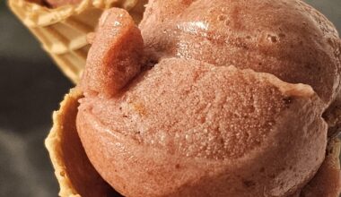 Homemade plum sorbet (recipe and instructions in comments)