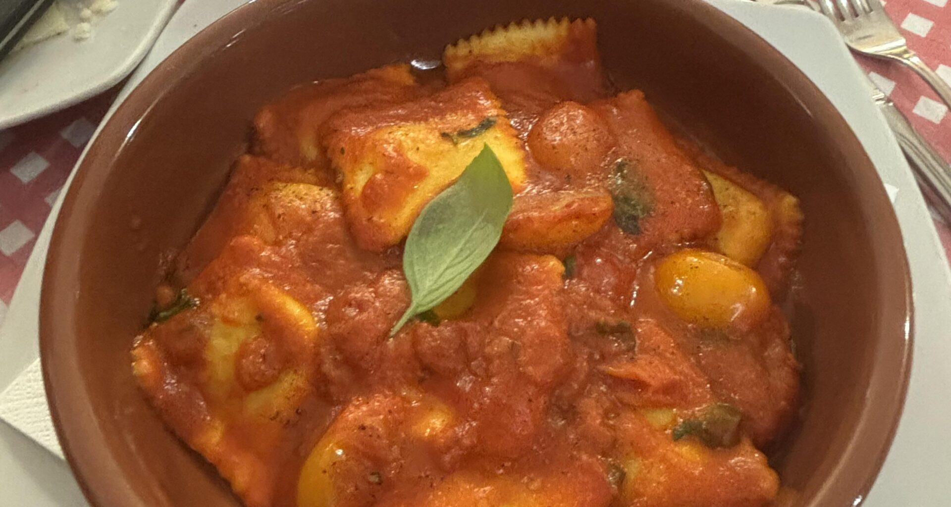 Classic ravioli in Rome.