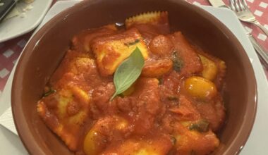 Classic ravioli in Rome.
