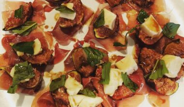 roasted fig serrano ham cheese salad with honey balsamic dressing