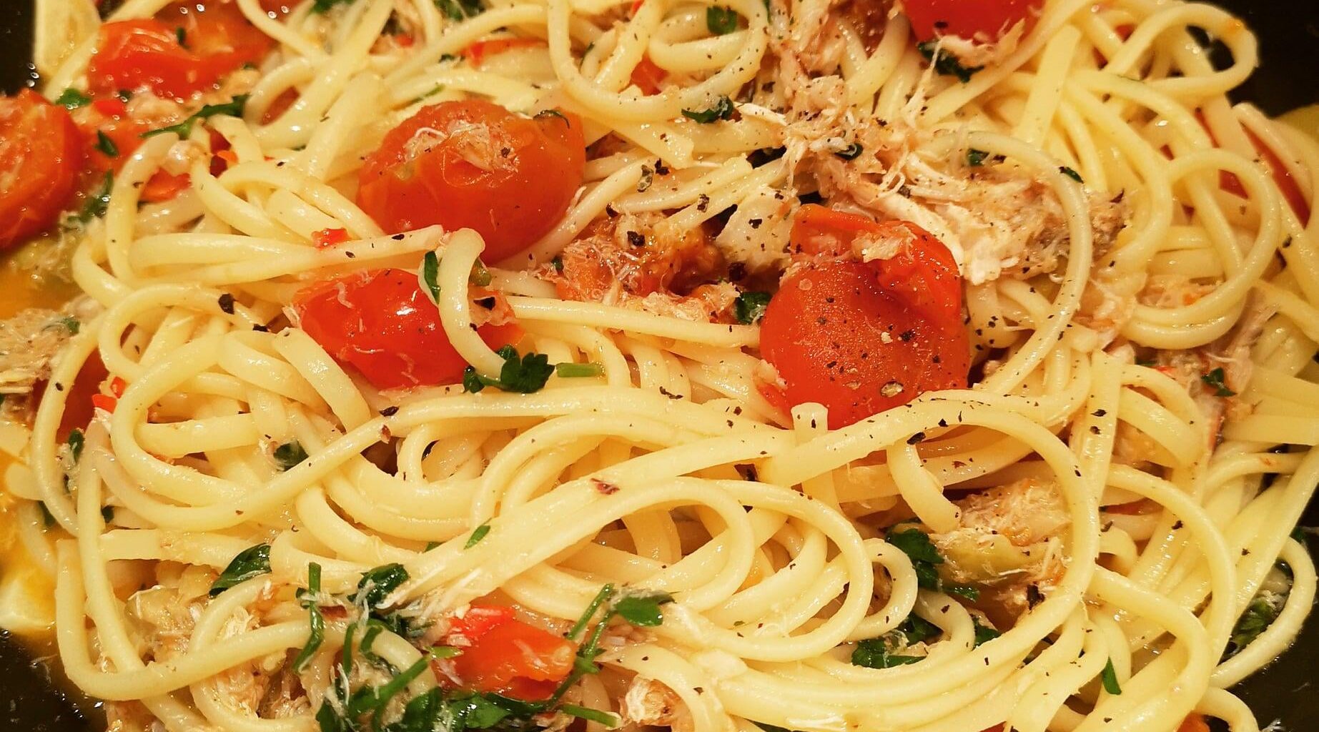 crab & white wine linguine