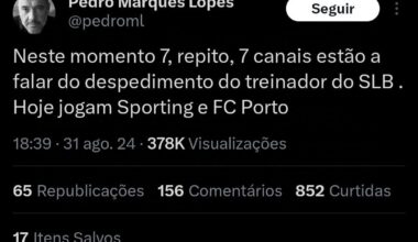 Talvez porque o despedimento do Roger foi á última da hora e basicamente toda a gente já sabia que Sporting X FC Porto ia eventualmente acontecer 🤔😬