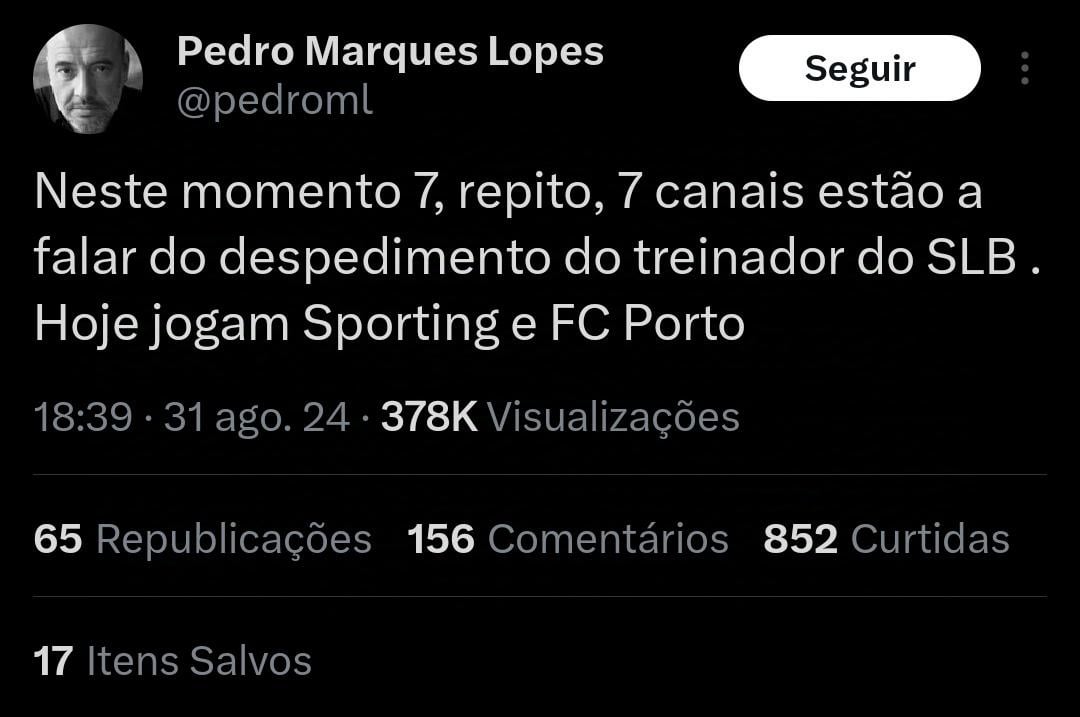 Talvez porque o despedimento do Roger foi á última da hora e basicamente toda a gente já sabia que Sporting X FC Porto ia eventualmente acontecer 🤔😬