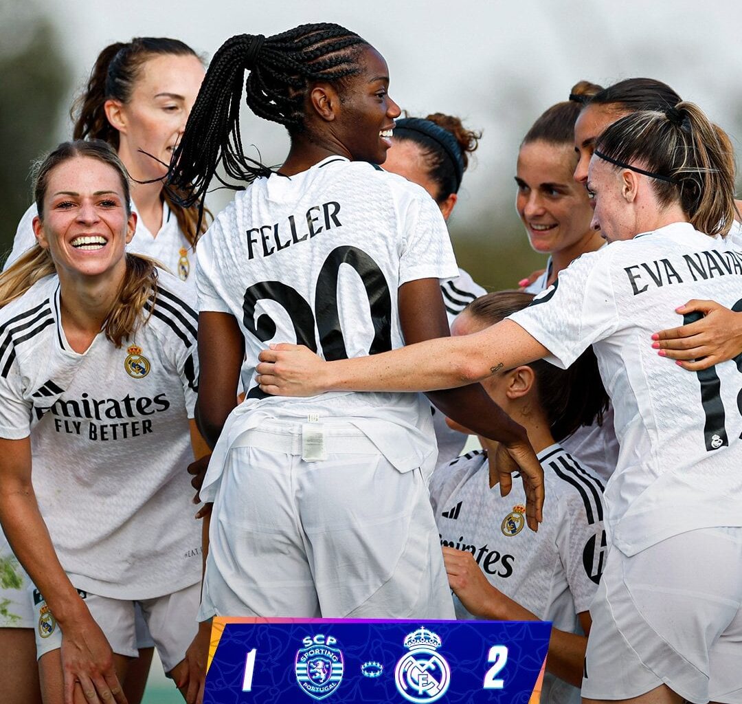Sporting Portugal W 1 - 2 Real Madrid W | Athenea 11', Leupolz 95'; Andreia 45' | Women's Champions League Qualifying first leg, second leg next Wednesday at home