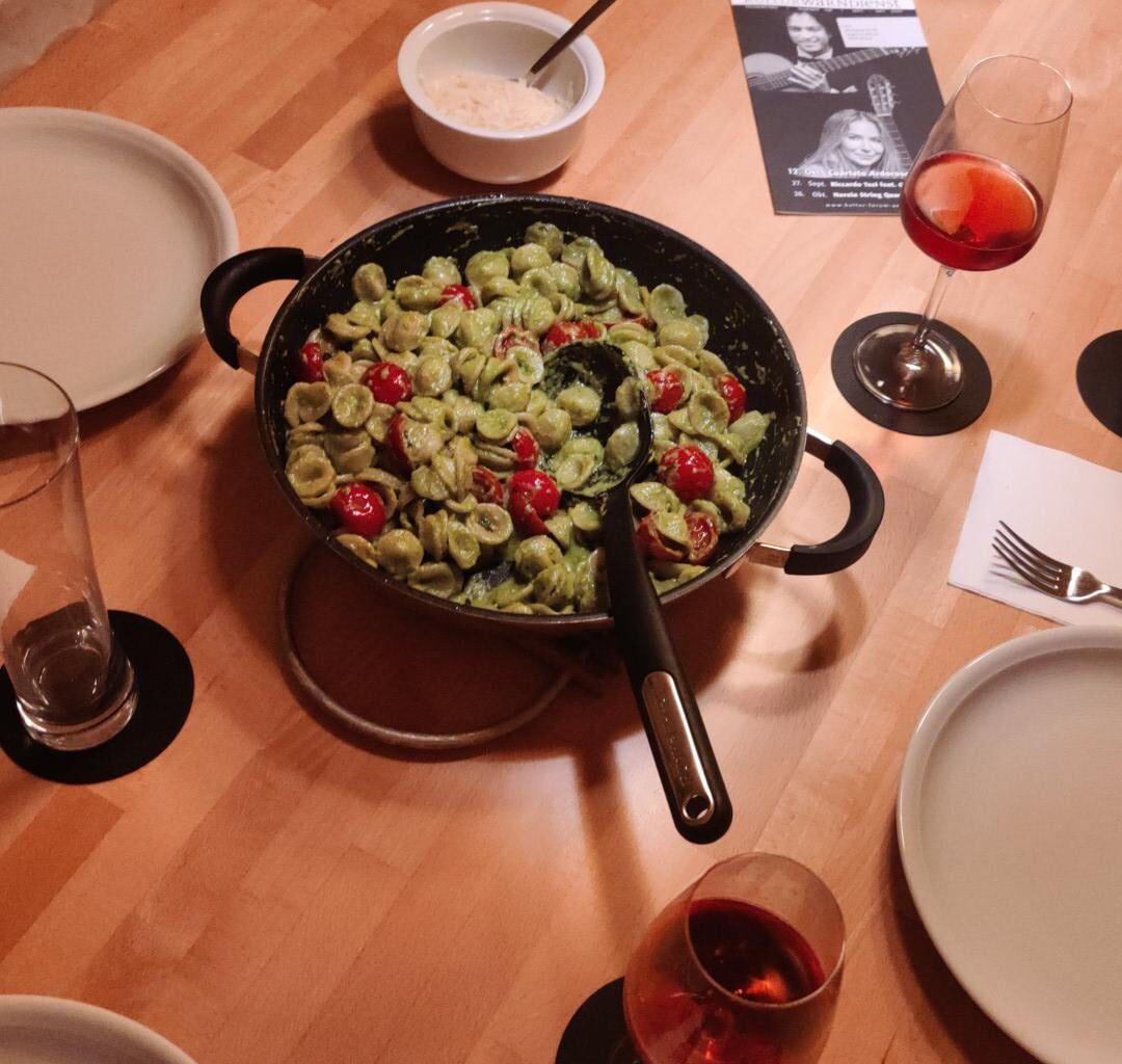Orecchiette con pesto di pistacchio