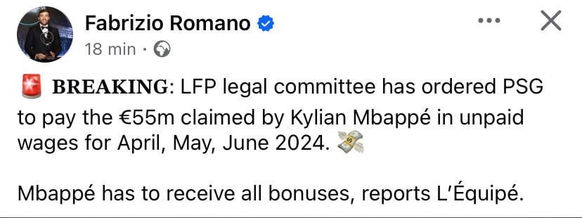 Mbappe to not give up bonuses