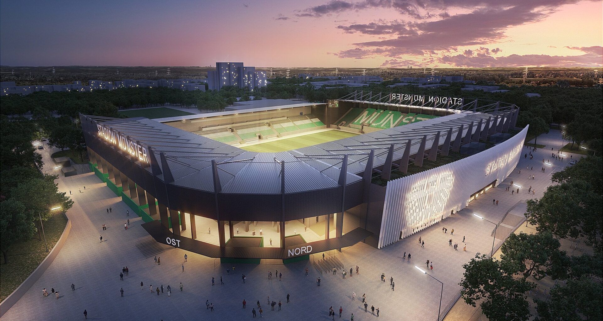 Energieeffizient, inklusiv und zuschauerfreundlich – Stadt und Verein stellen konkrete Stadionpläne vor - SC Preußen Münster