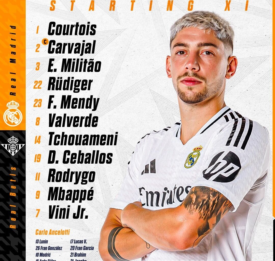 Starting XI vs Real Betis