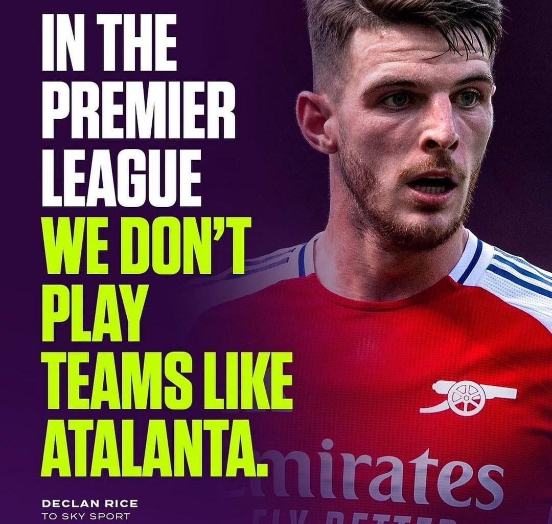 Declan Rice after Atalanta vs. Arsenal