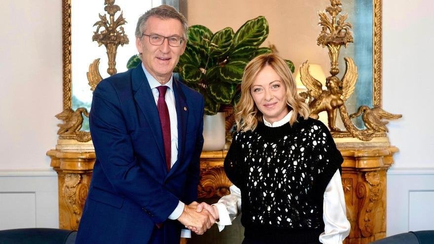 Feijóo, tras reunirse con Meloni: "La política migratoria en Italia funciona y en mi país no"