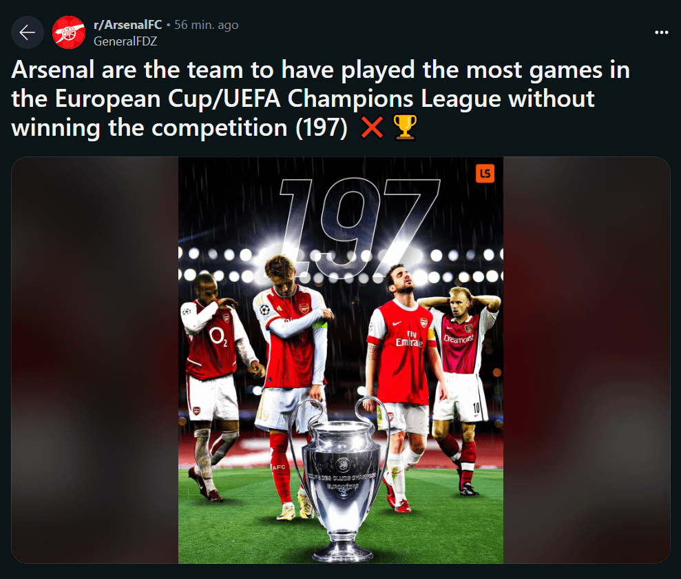 finally, worse team than Juve in the UCL 😂