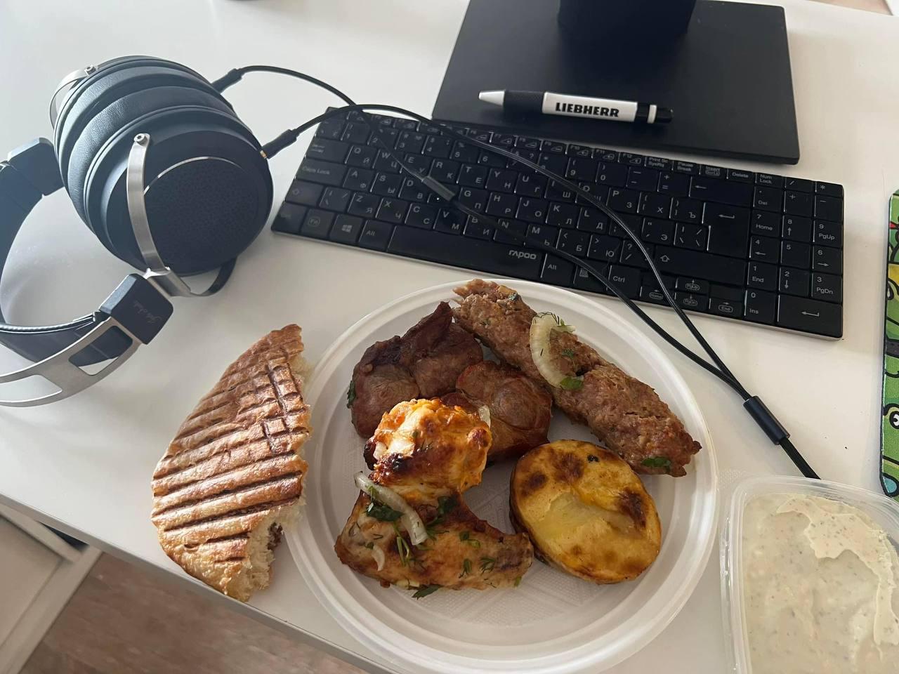Kebab mix at the office