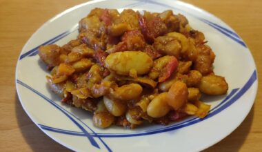 Ras el hanout baked giant beans