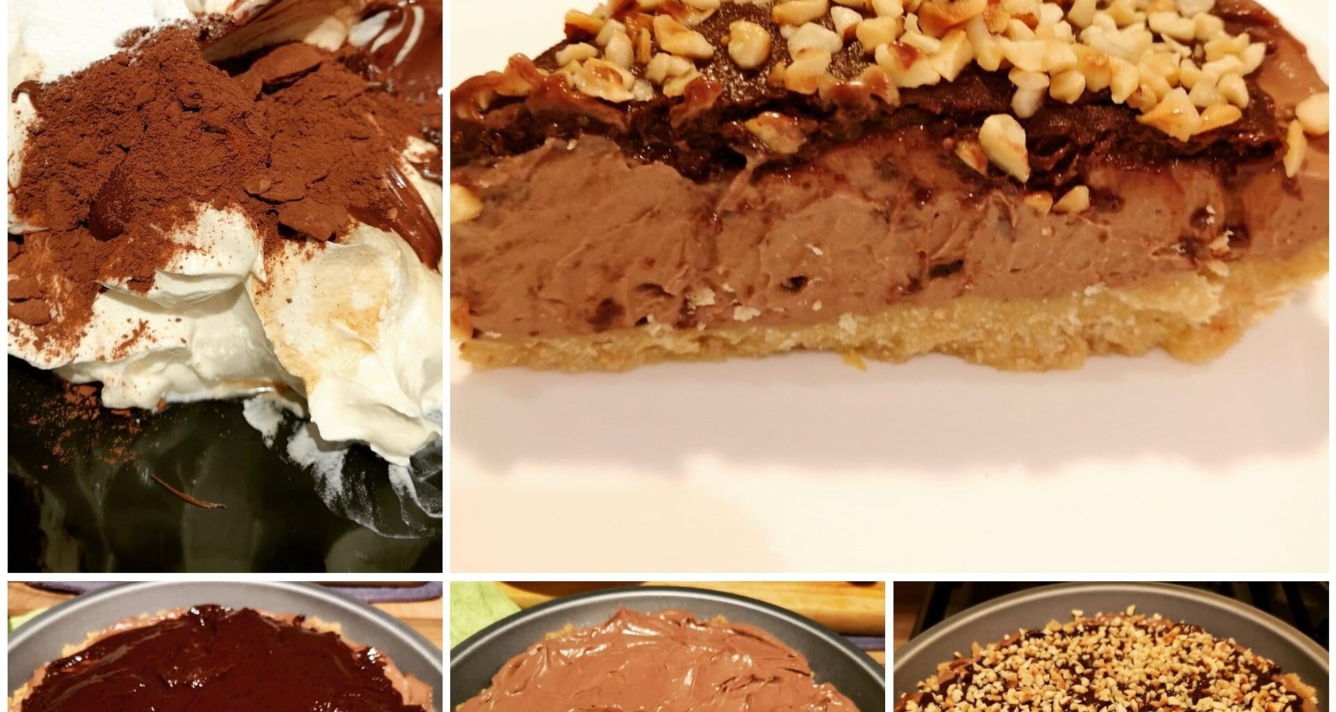 No-bake chocolate and hazelnut cheesecake