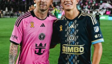 Messi with future Manchester City player. In FOUR YEARS. 37-year-old Leo Messi took a picture with 14-year-old Cavan Sullivan after the match. I hope he got Messi’s jersey too.