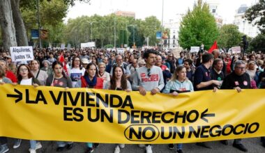 Decenas de miles de personas salen a las calles para protestar por los precios del alquiler en España