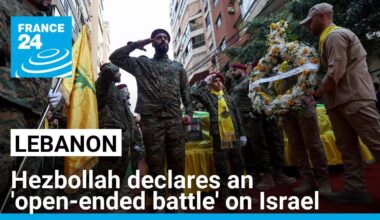 Hezbollah fires over 150 rockets from Lebanon into Israel and declares an 'open-ended battle'