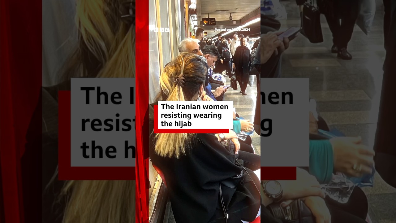 The Iranian women resisting wearing the hijab. #Iran #BBCNews