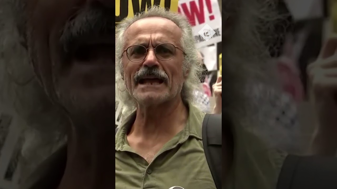 Protesters march in New York ahead of Netanyahu's speech at the United Nations