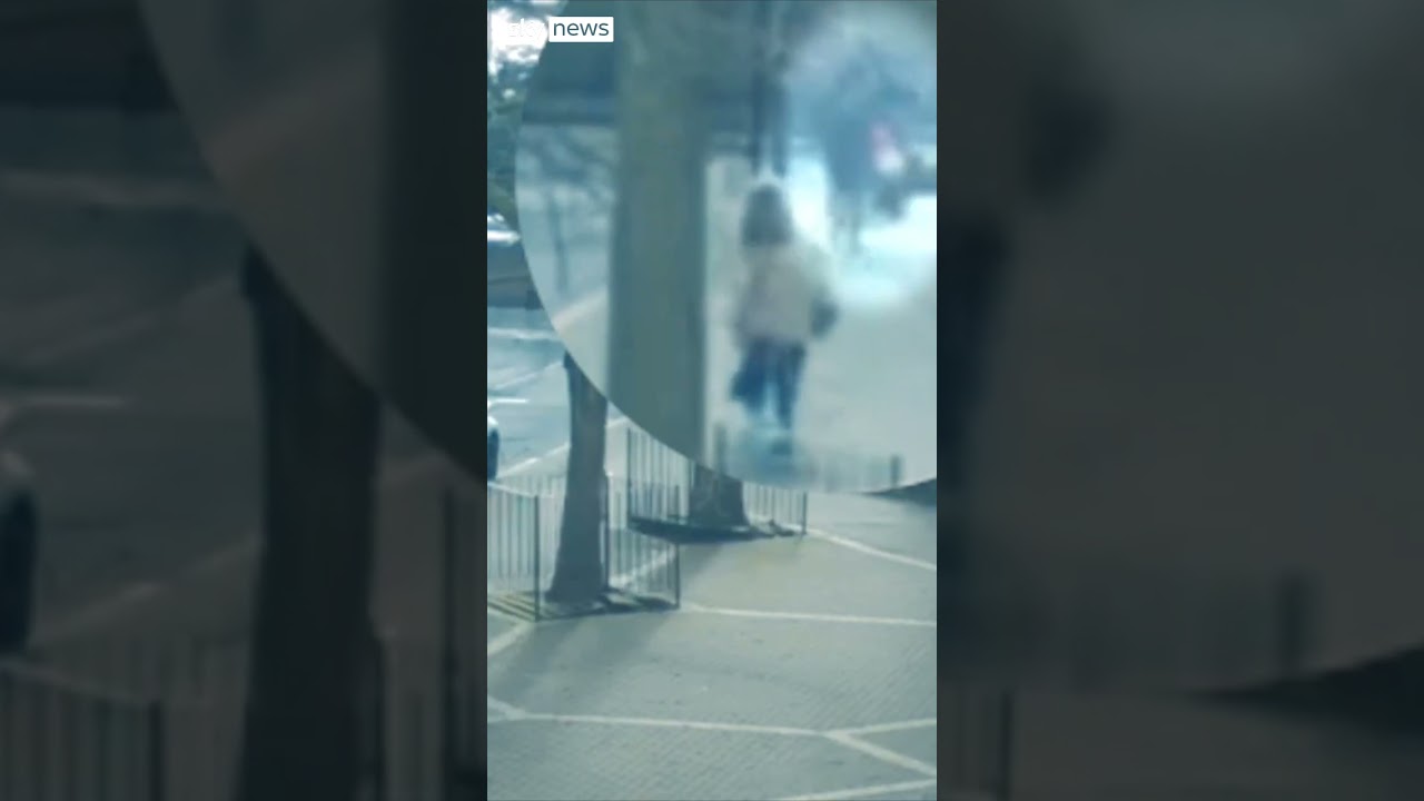 Moment thief on motorbike snatches phone from woman