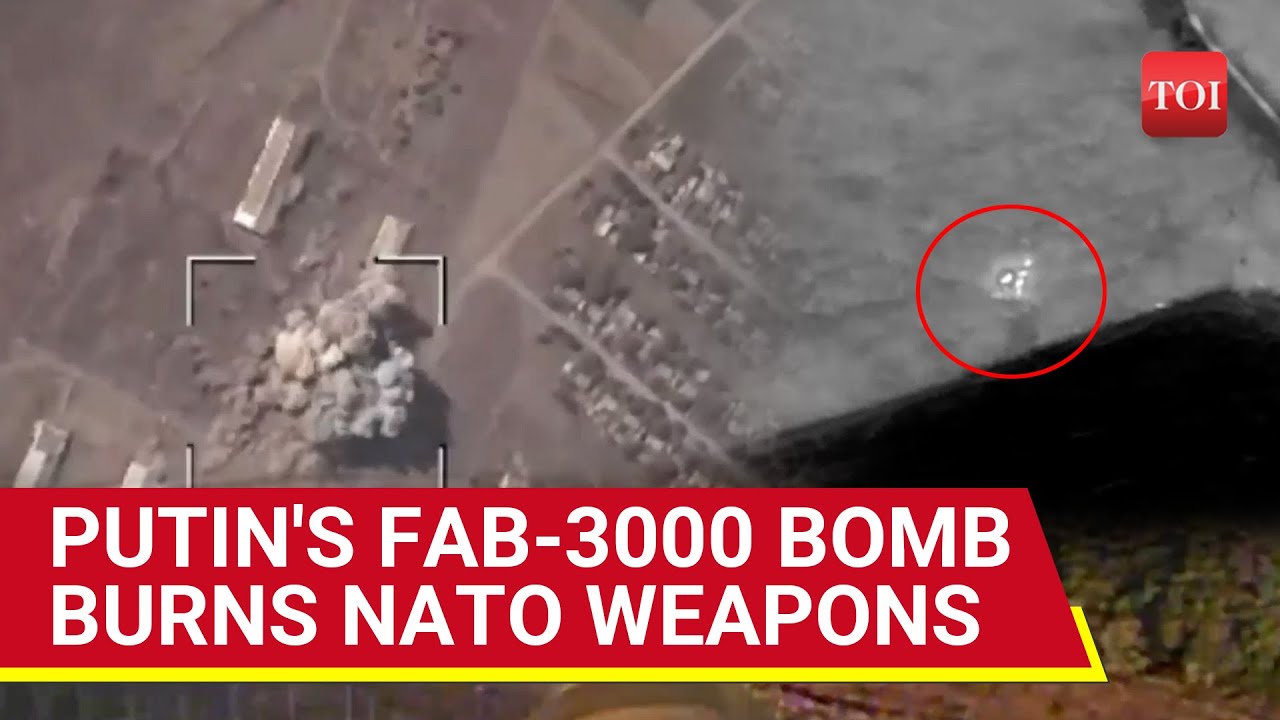Putin's FAB-3000 Bombs Shake Donetsk; Powerful Explosion Flattens Ukraine's Ammunition Depot | Watch