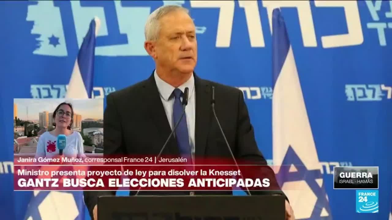 Informe desde Jerusalén: partido de Gantz pide disolver el Parlamento israelí y adelantar elecciones