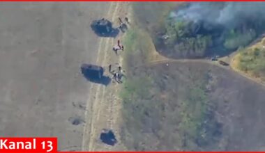 Vehicles carrying Russians to frontline are targeted by a kamikaze drone