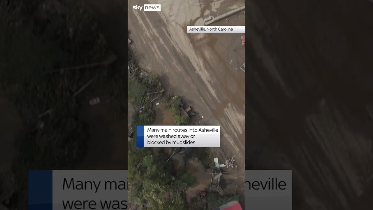 Moment mudslide sweeps through North Carolina homes