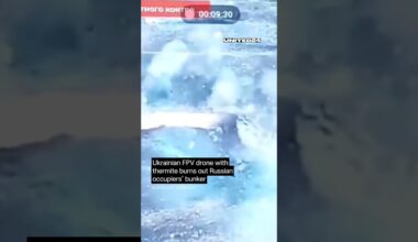 Ukrainian FPV drone with thermite burns out Russian occupiers' bunker #warinukraine #united24media