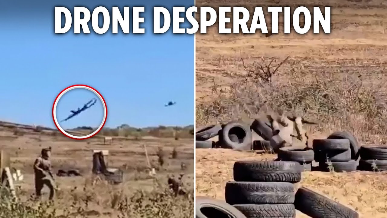 Putin’s troops practise dodging kamikaze Ukrainian drones…with karate rolls & gun throwing