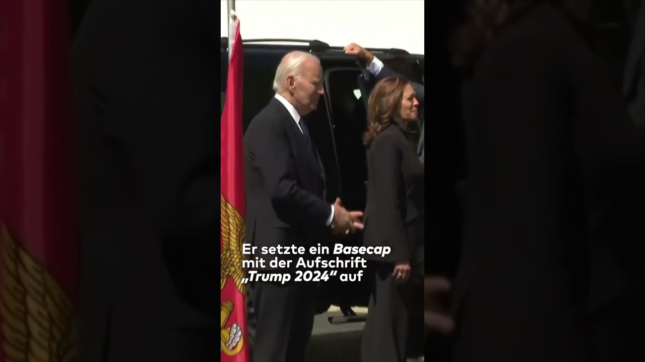 BIDEN TRÄGT "TRUMP 2024"-CAP! Team Trump freut sich über kuriose Szene