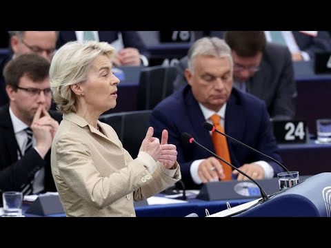 Von der Leyen attacks Orbán’s support for Russia in fiery speech to European Parliament