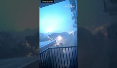 Transformer explodes in #Florida town as Hurricane Milton hits #hurricanemilton