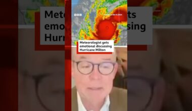 Meteorologist gets emotional giving Hurricane Milton update. #Florida #BBCNews