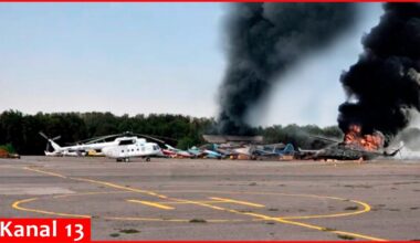 Ukraine targeted 57 Russian warplanes and helicopters, some of them were destroyed and damaged