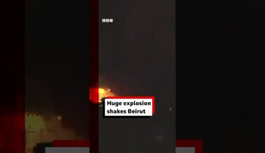 Moment huge explosion shakes Beirut. #Israel  #Lebanon  #MiddleEast #BBCNews