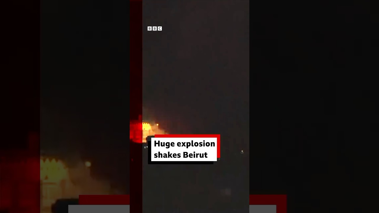 Moment huge explosion shakes Beirut. #Israel  #Lebanon  #MiddleEast #BBCNews