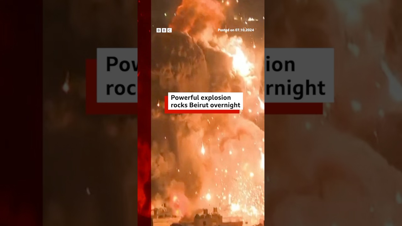 Beirut rocked by explosion in overnight strikes. #Israel #Lebanon #BBCNews