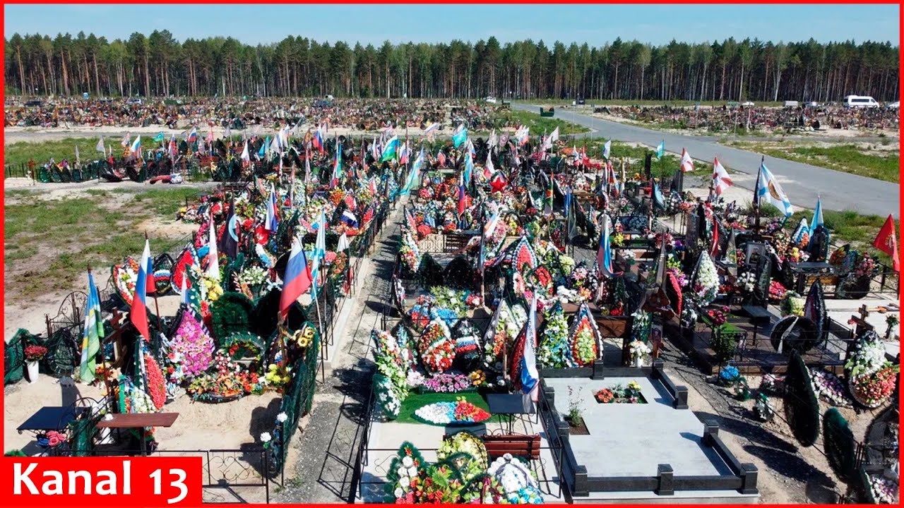 Cemeteries filled with Russian soldiers killed in war with Ukraine are rapidly growing across Russia
