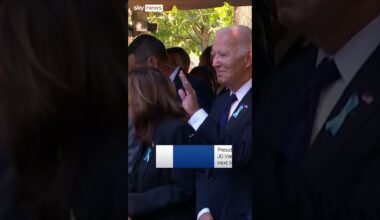 Harris and Trump shake hands at 9/11 memorial