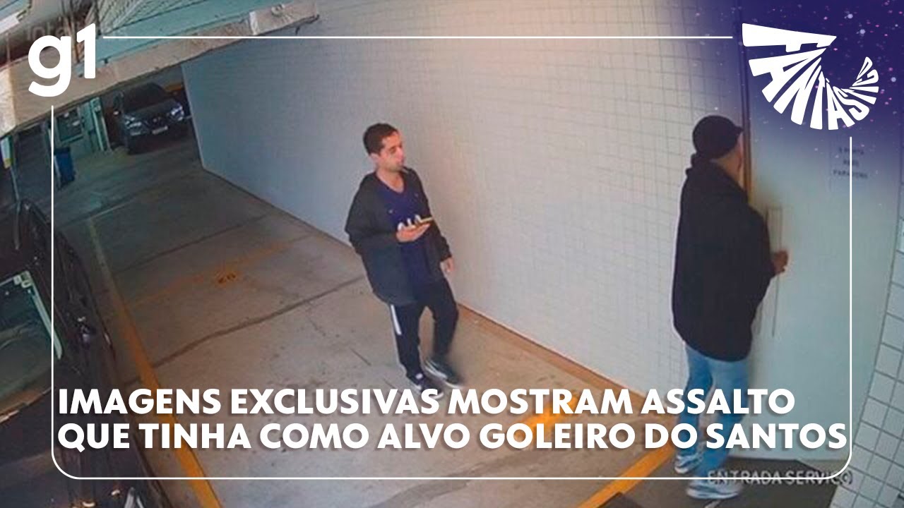 Imagens exclusivas mostram assalto a prédio de luxo que tinha como alvo goleiro do Santos