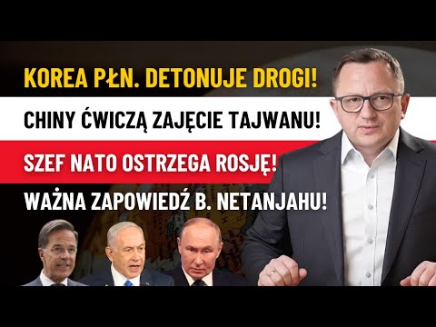 Szef NATO Ostrzega ROSJĘ! Chiny Ćwiczą Zajęcie Tajwanu! Korea Płn. DETONUJE Drogi! Protesty w USA!