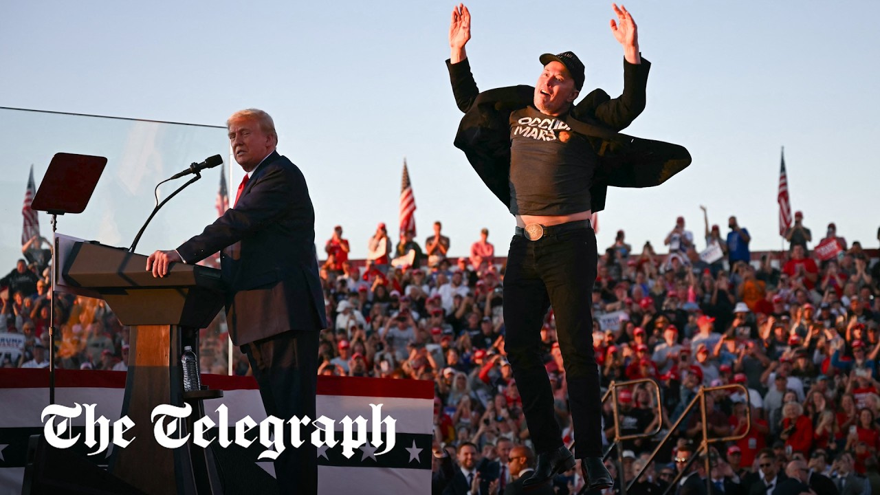 Elon Musk joins Trump on stage as he returns to scene of assassination attempt
