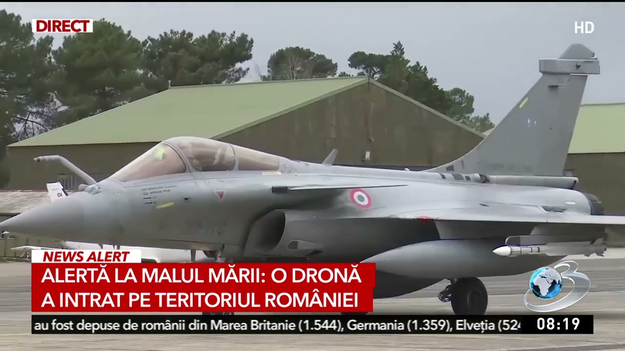 O nouă alertă de dronă în România. Au fost ridicate în aer patru avioane de luptă