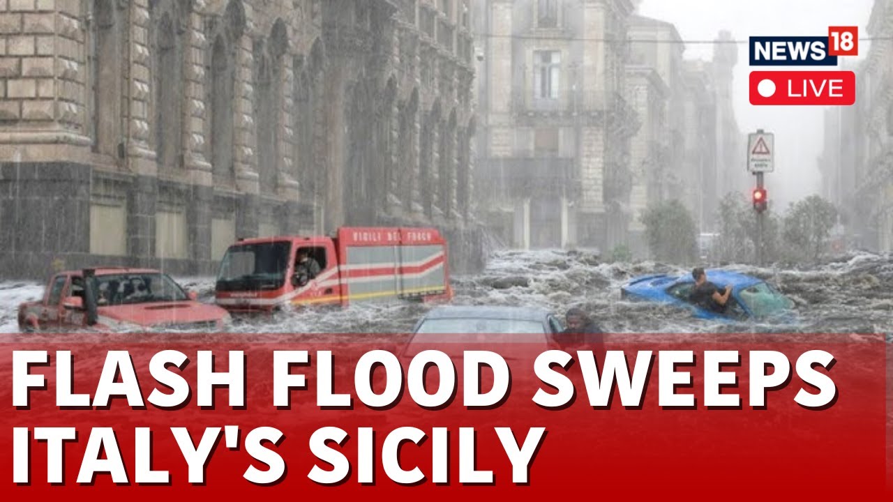 Italy Floods LIVE | Record Rain Causes Flash Floods in Italy's Sicily | Sicily Floods LIVE | N18G
