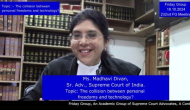 Madhavi Divan Ms. Sr. Advocate, Topic: Personal Freedom and Technology