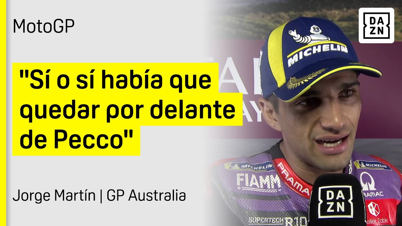 Jorge Martín se puso en 'modo Mundial' frente a Bagnaia tras estar a punto de caerse en Australia