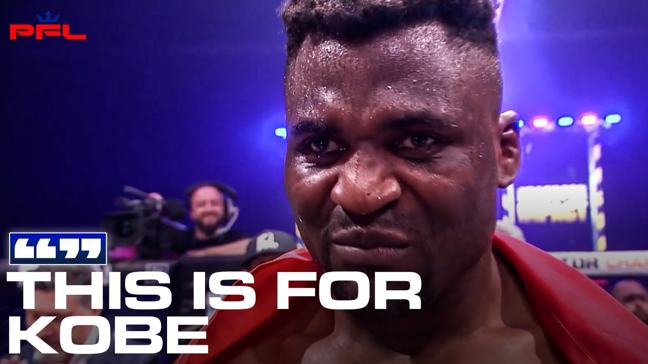 🥹 EMOTIONAL Francis Ngannou interview after defeating Renan Ferreira at #battleofthegiants